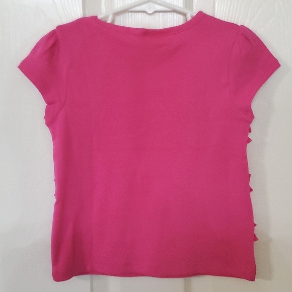 NWT New Gymboree Pink Ruffle Front Short Sleeve Top Tee Toddler Girls Size 3T - Picture 3 of 6